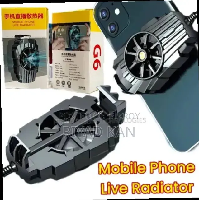 G6 Mobile Phone Radiator for Pubg Gaming Accessories Mute Cooling Fan