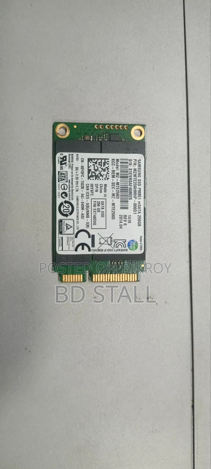 M.Sata 256 GB SSD Samsung