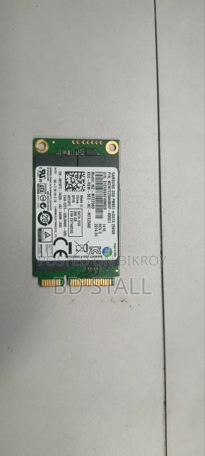 M.Sata 256 GB SSD Samsung