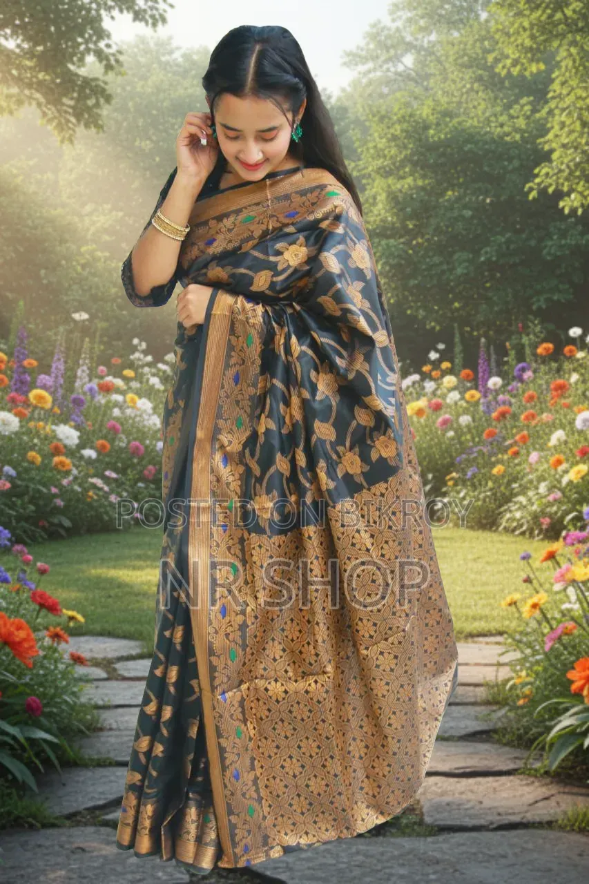 Premium Silk Katan Saree with a Touch of Tradition