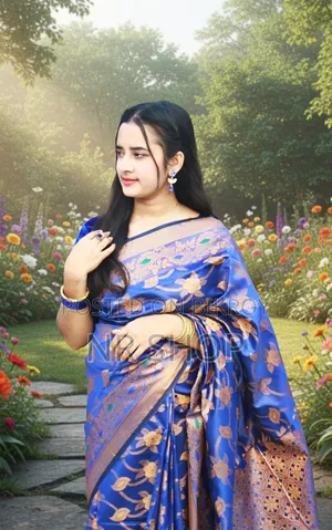 Premium Silk Katan Saree with a Touch of Tradition