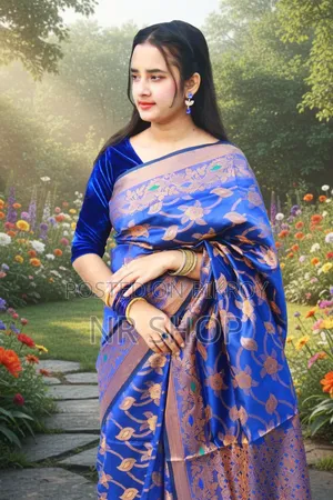 Premium Silk Katan Saree with a Touch of Tradition