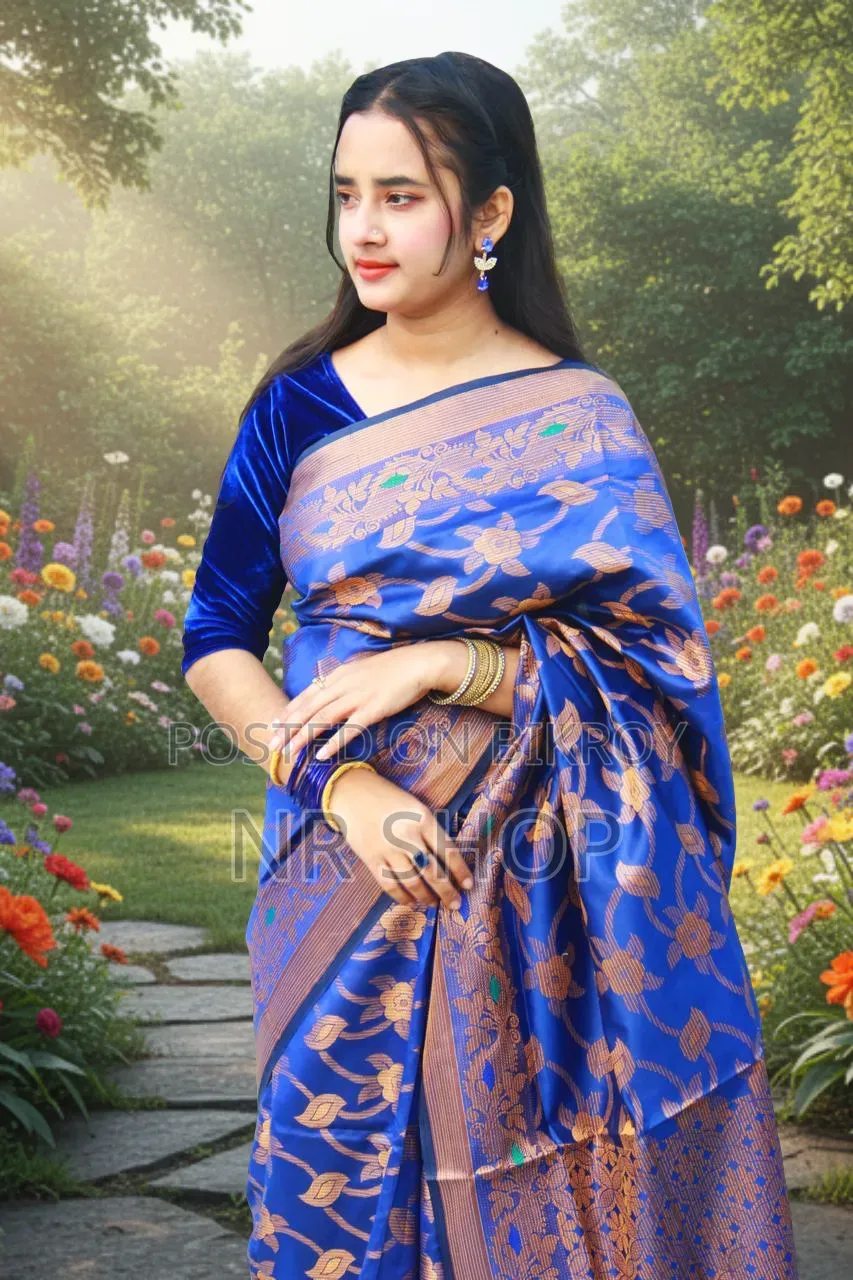 Premium Silk Katan Saree with a Touch of Tradition