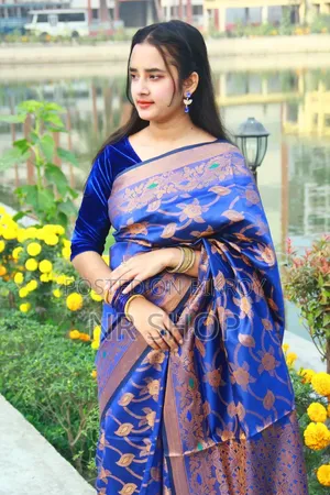 Premium Silk Katan Saree with a Touch of Tradition