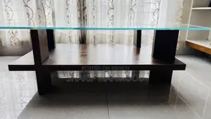 গ্লাস টপ ডাবল শেলফ টি টেবিল বিক্রয়ের জন্য