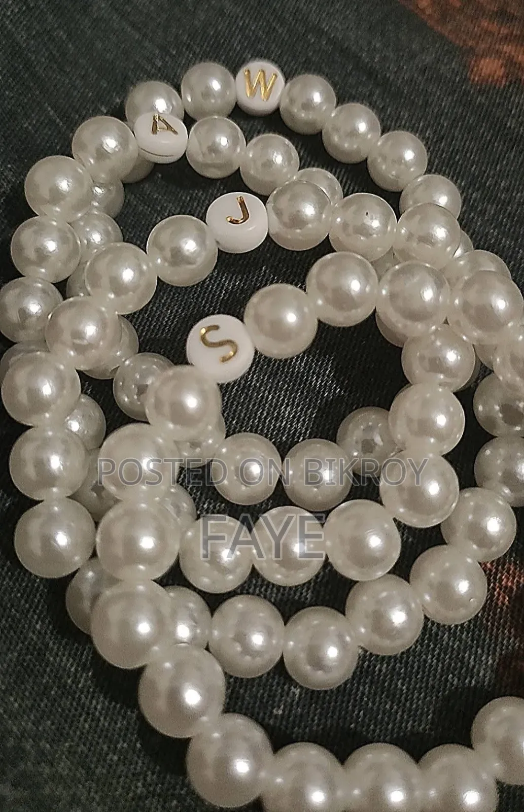 কাস্টমাইজেবল পার্ল বিড ব্রেসলেট