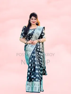 সফট সিল্ক ইন্ডিয়ান ইন্সপায়ার্ড কাতান শাড়ি