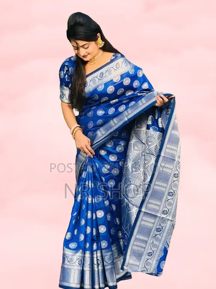 সফট সিল্ক ইন্ডিয়ান ইন্সপায়ার্ড কাতান শাড়ি