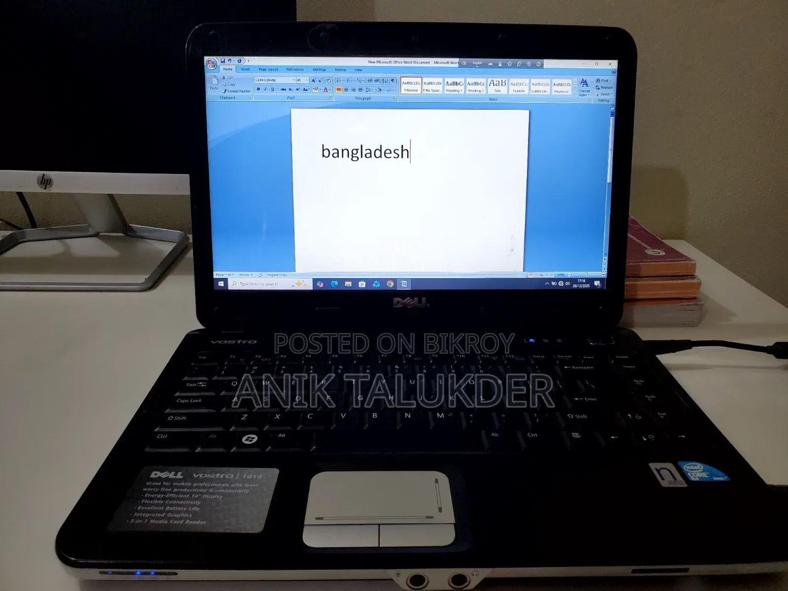 Laptop Dell Vostro 1014 4GB Intel Core 2 Duo HDD 320GB