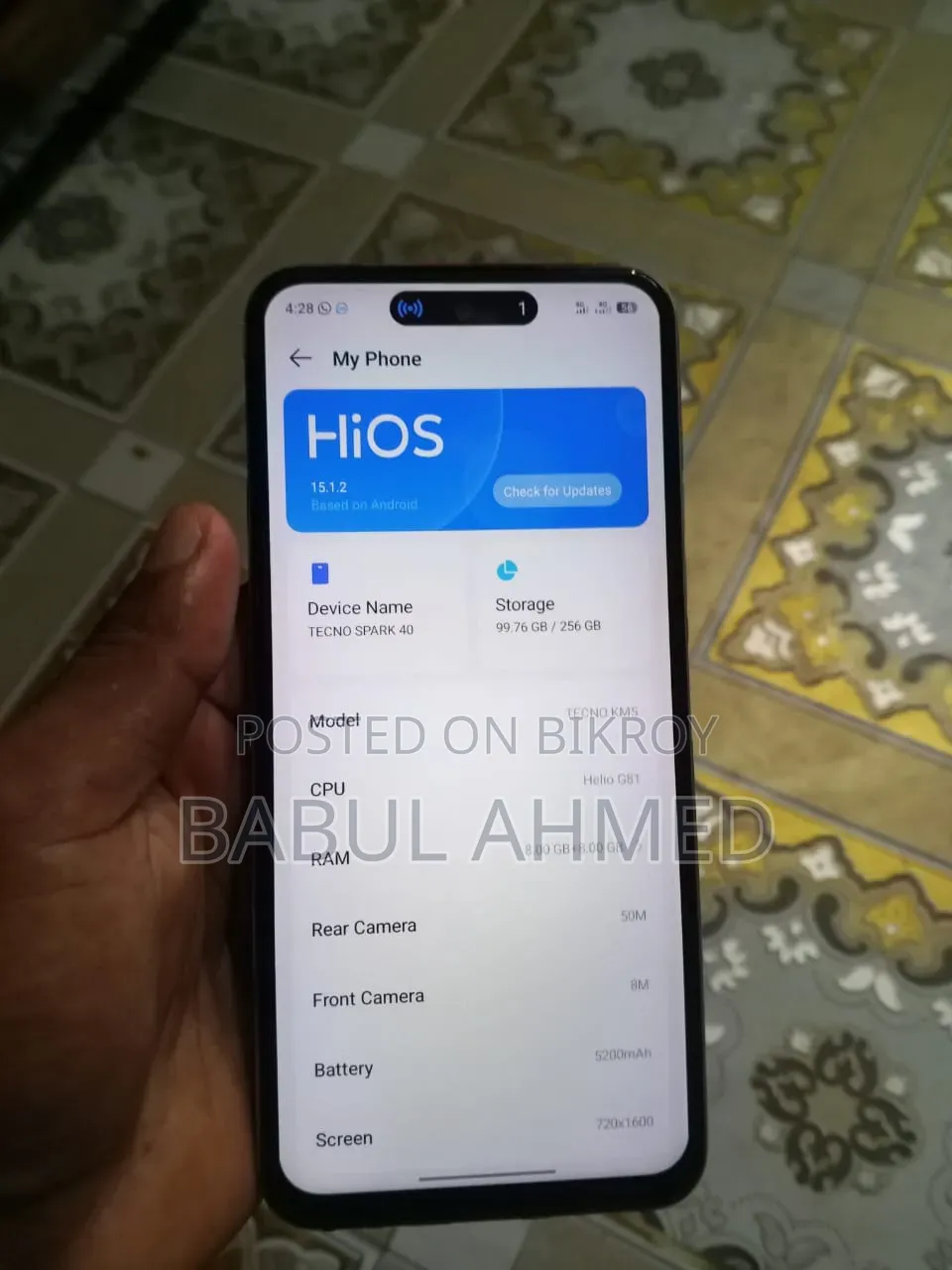 Tecno Spark 40 256 GB White
