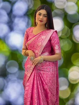 Kanjivaram Silk Saree with Matching Running Blouse Piece
