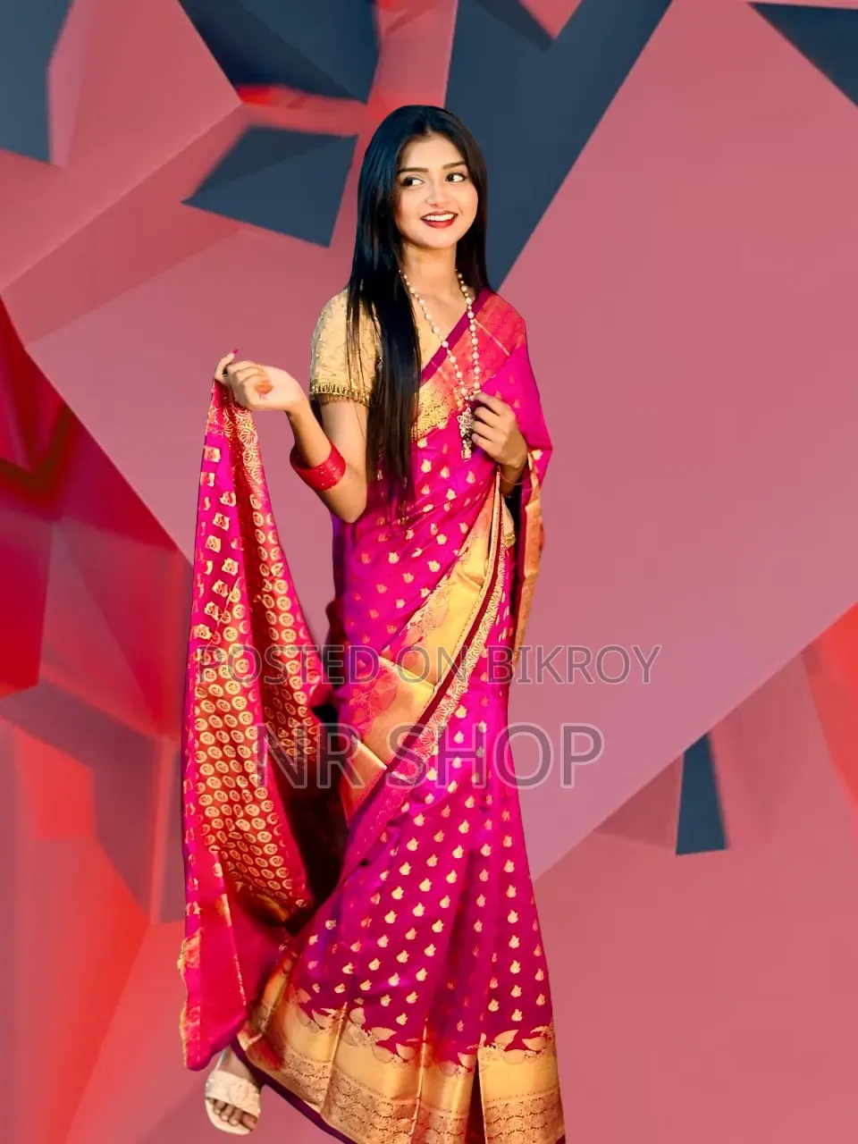 Soft Silk Katan Sharee with Enchanting Design