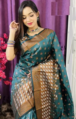 Trendy Indian Inspired Soft Silk Katan Sharee