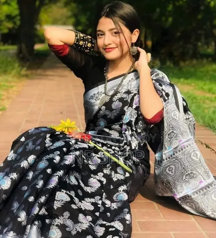 Trendy Indian Inspired Soft Silk Katan Sharee