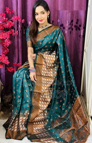 Trendy Indian Inspired Soft Silk Katan Sharee