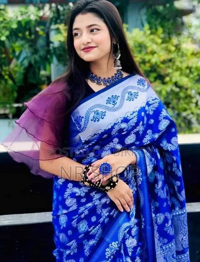 Trendy Indian Inspired Soft Silk Katan Sharee