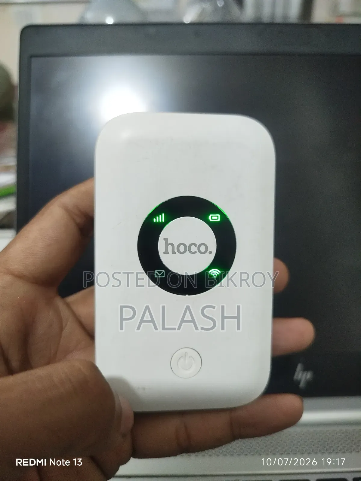 Hoco Dq11 4G Pocket Router Wifi 6|12-Hour Backup|Supports All BD SIM