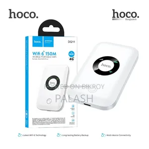 Hoco Dq11 4G Pocket Router Wifi 6|12-Hour Backup|Supports All BD SIM
