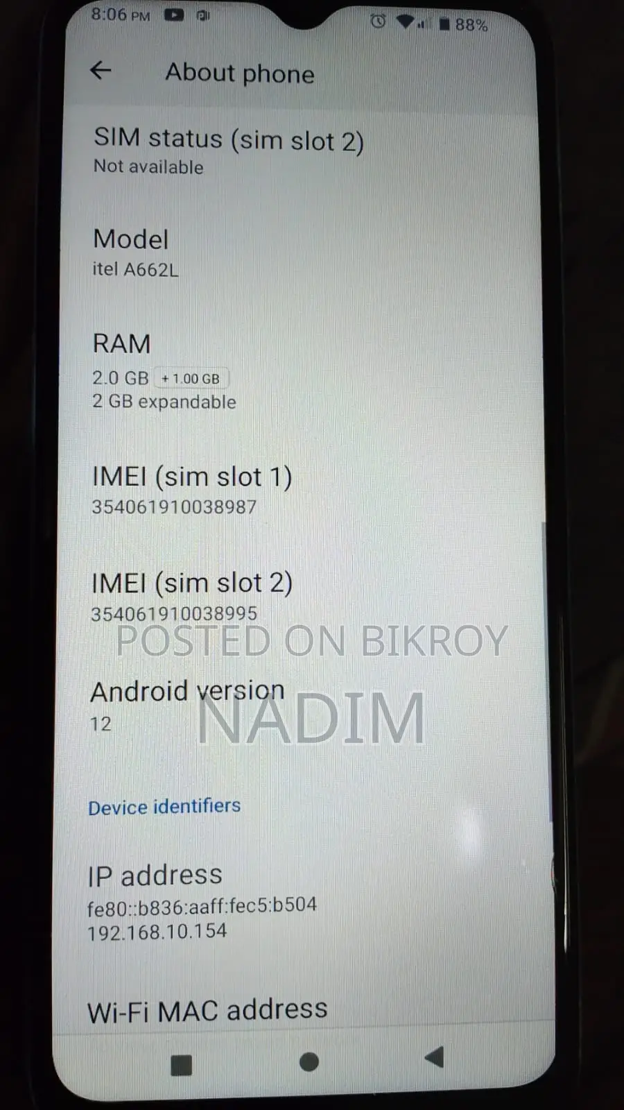 Itel A60 32 GB
