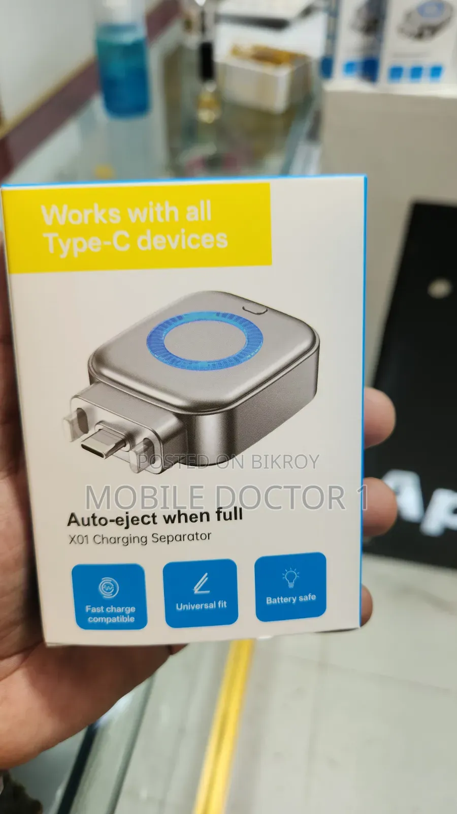 X01 Full Charge Separator | Auto Cut-Off Type-C Charging Adapter |
