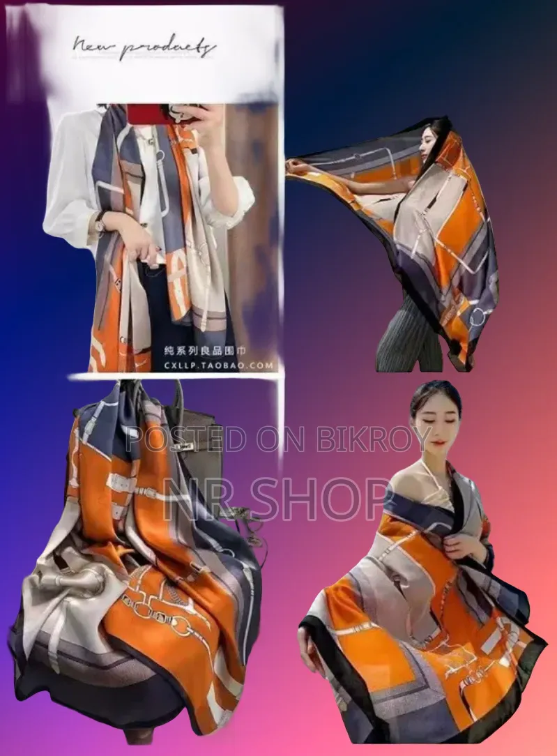 Premium Luxury Satin Silk Scarf