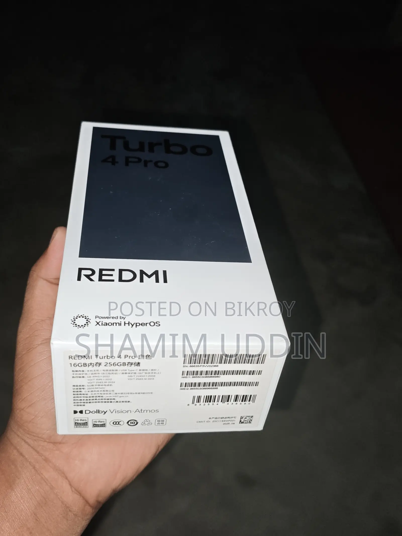 Xiaomi Redmi Turbo 4 Pro 256 GB White