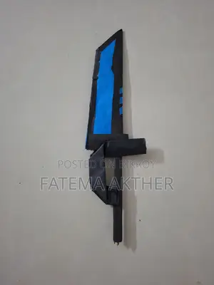 Paper Craft Sword Blue and Black.
