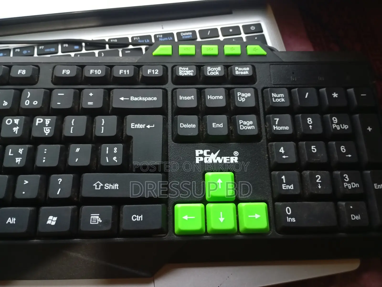 পিসি পাওয়ার পিজিসি৩০৩ওয়াই১০৩ তারযুক্ত কালো কিবোর্ড