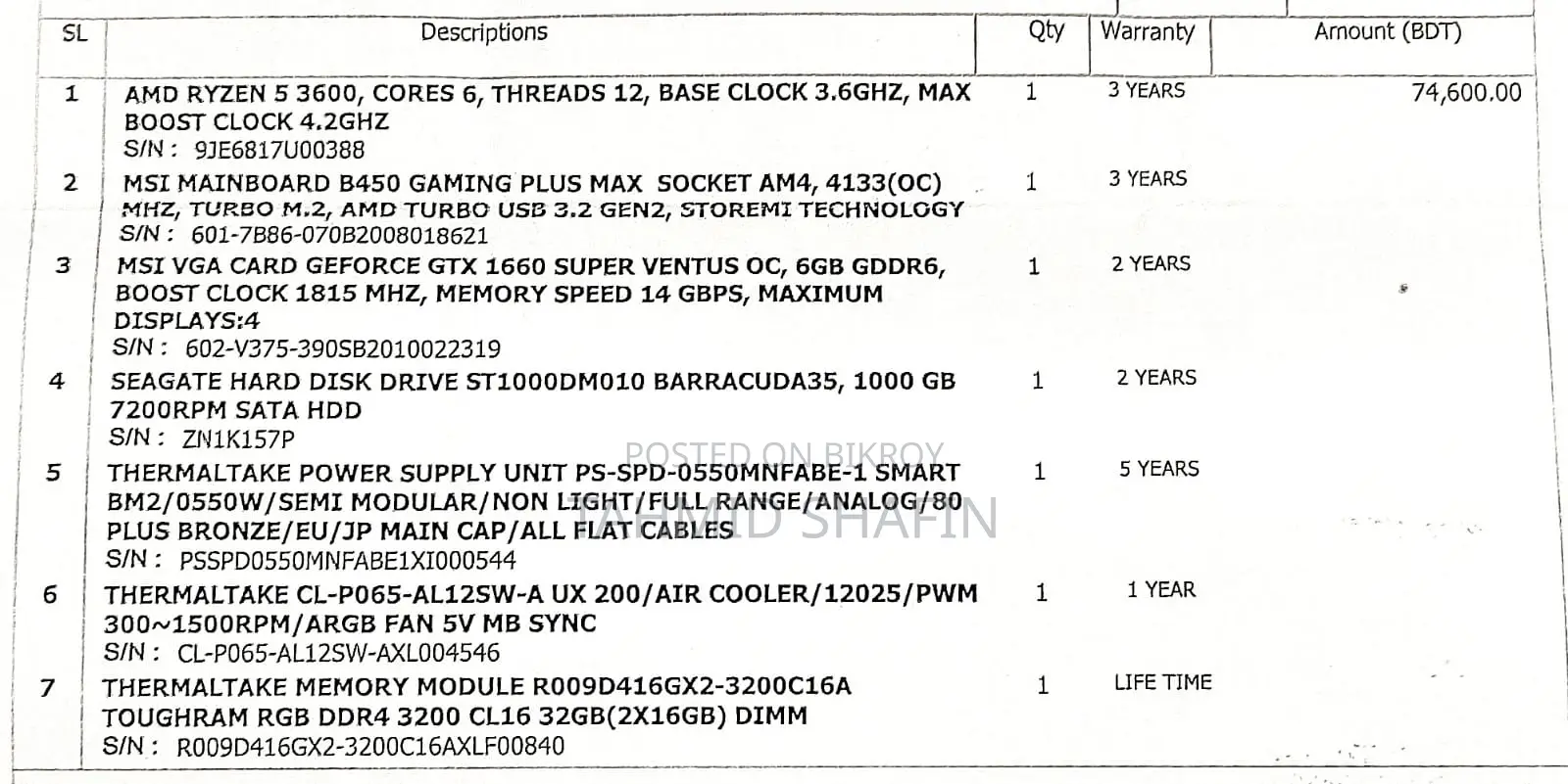 Thermaltake 16gb Toughram RGB Ddr4 3200 MHZ Cl16