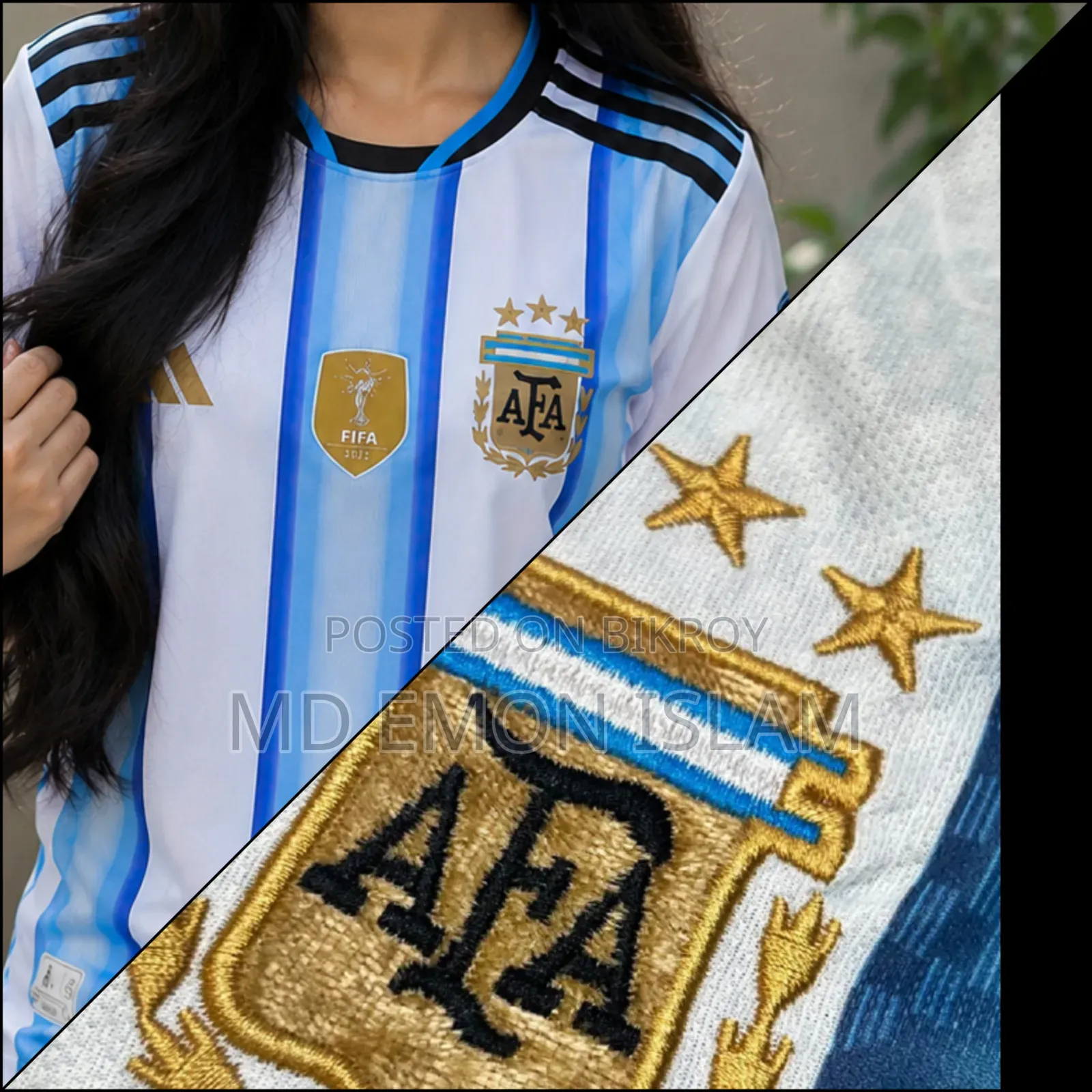 Argentina 3 Star Player Jersey 2026 Bangladesh