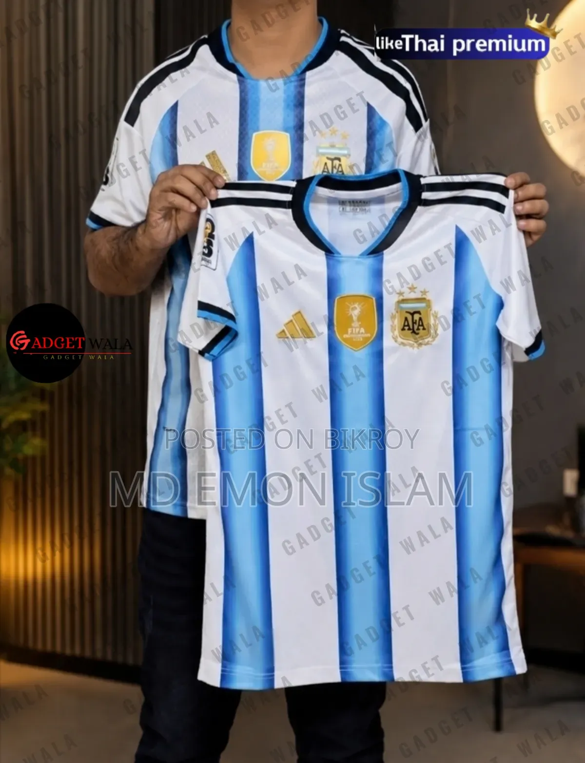 Argentina 3 Star Player Jersey 2026 Bangladesh