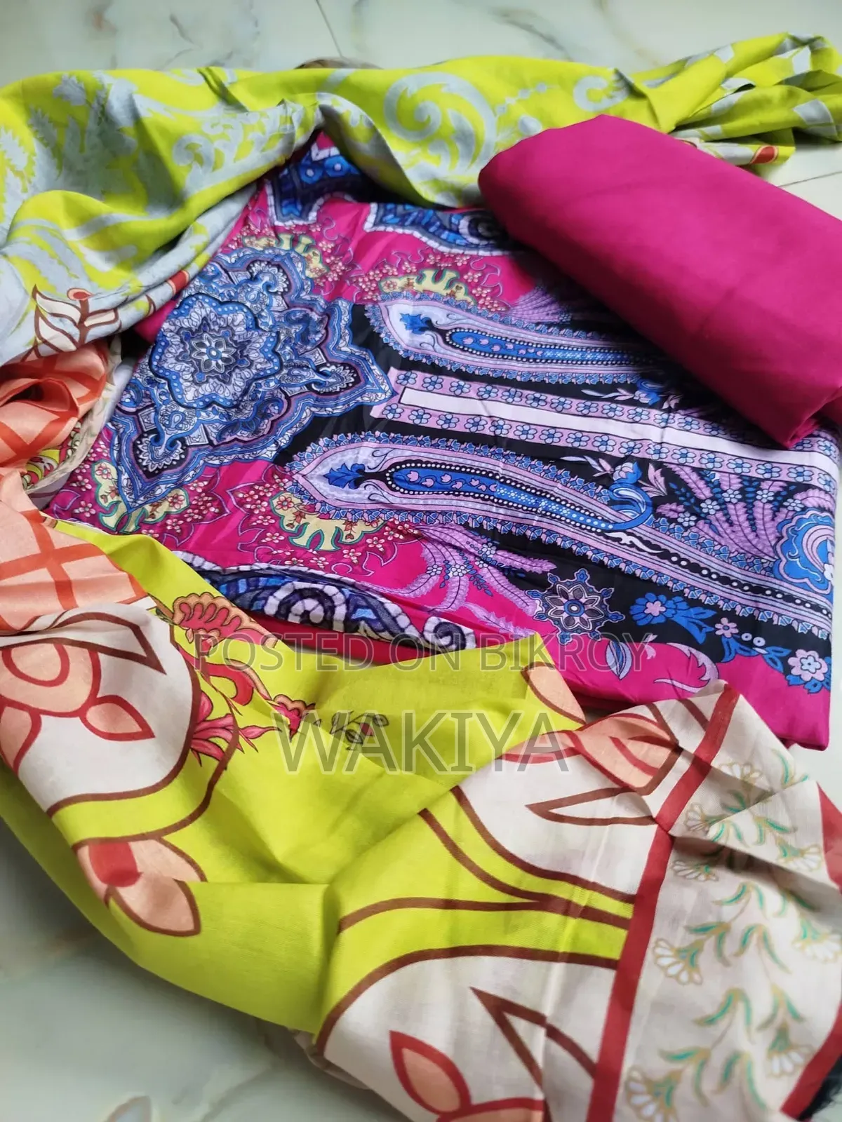 Premium Cotton Unstitch Three Piece