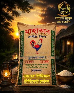 Nayan's Premium Miniket Rice 25 kg sack.