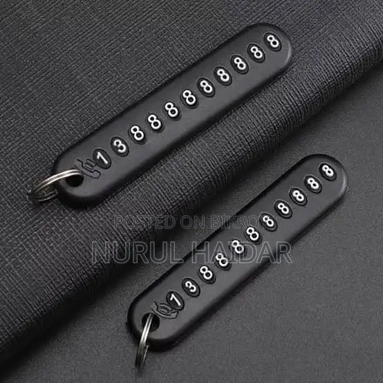 Phone Number Plate Key Holders - Anti-lost Number Plate