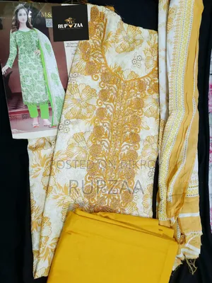 ১০০% সুতি ডিজিটাল প্রিন্ট এমব্রয়ডারি থ্রি পিস