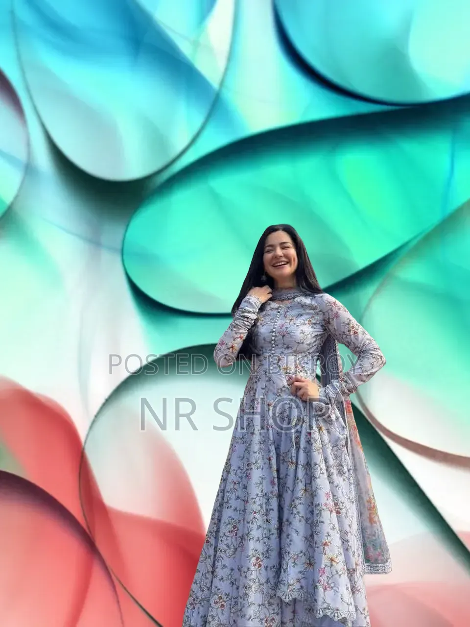 Hania Amir Inspired Digital Print Three Piece
