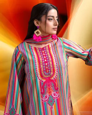 Cotton Silk Digital Print Three Piece