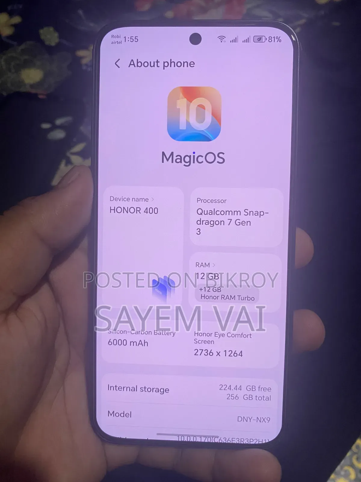 Honor 400 256 GB Black