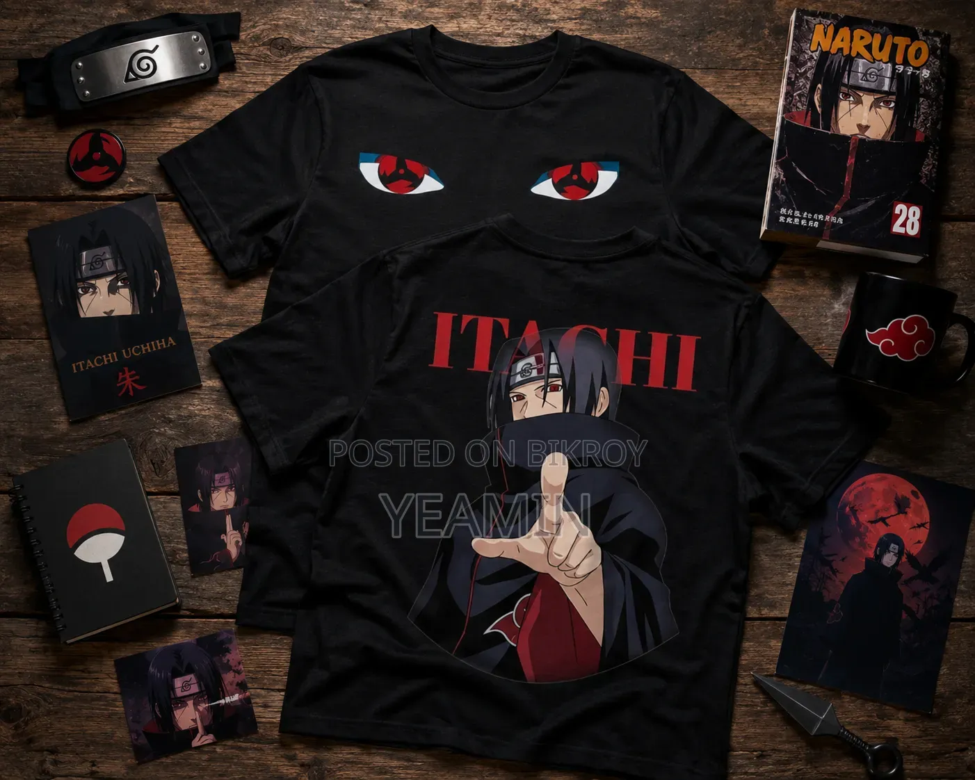 Itachi Uchiha Oversized Drop Shoulder T-Shirt