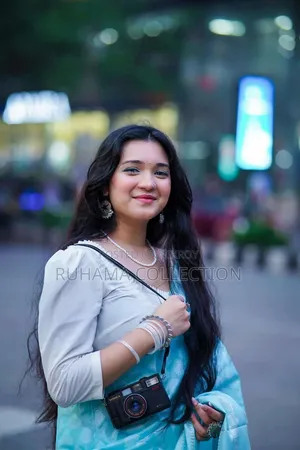 Exclusive Sky Blue Saree With Complete Jewellery Full Combo Set