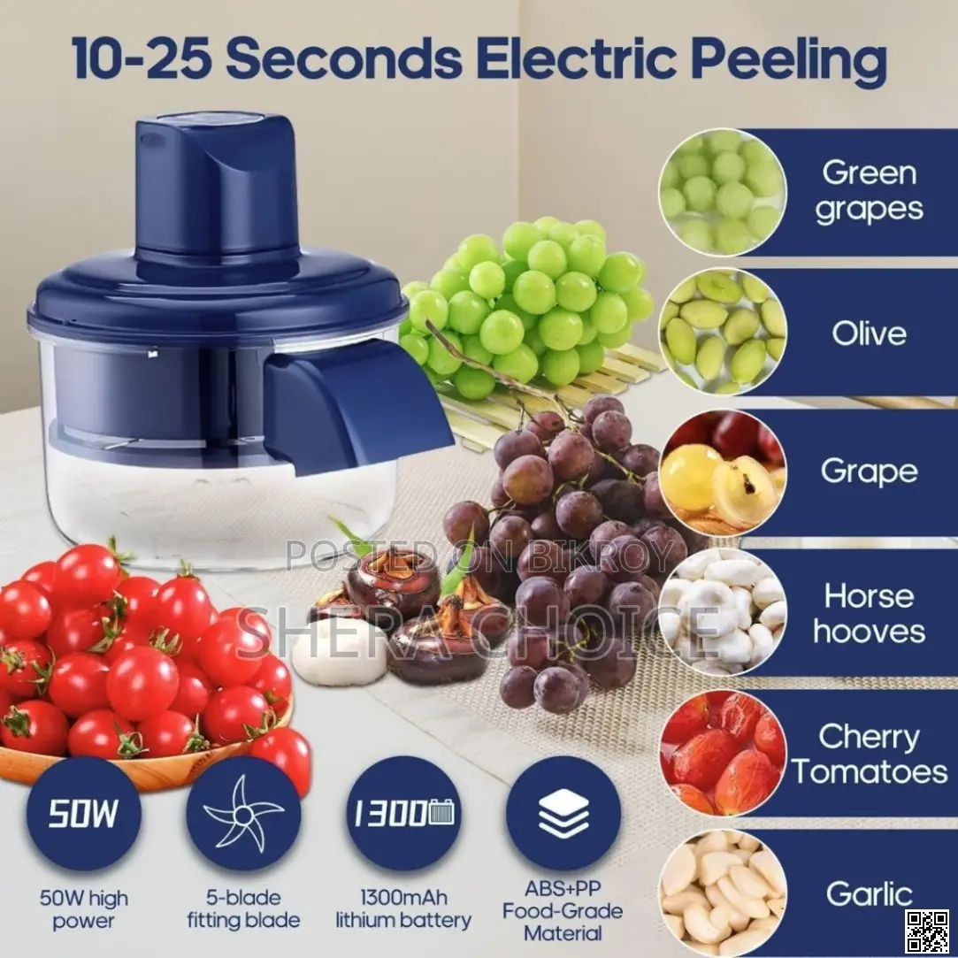 Electric Automatic Fruit Vegetable Peeler, Rechargeable