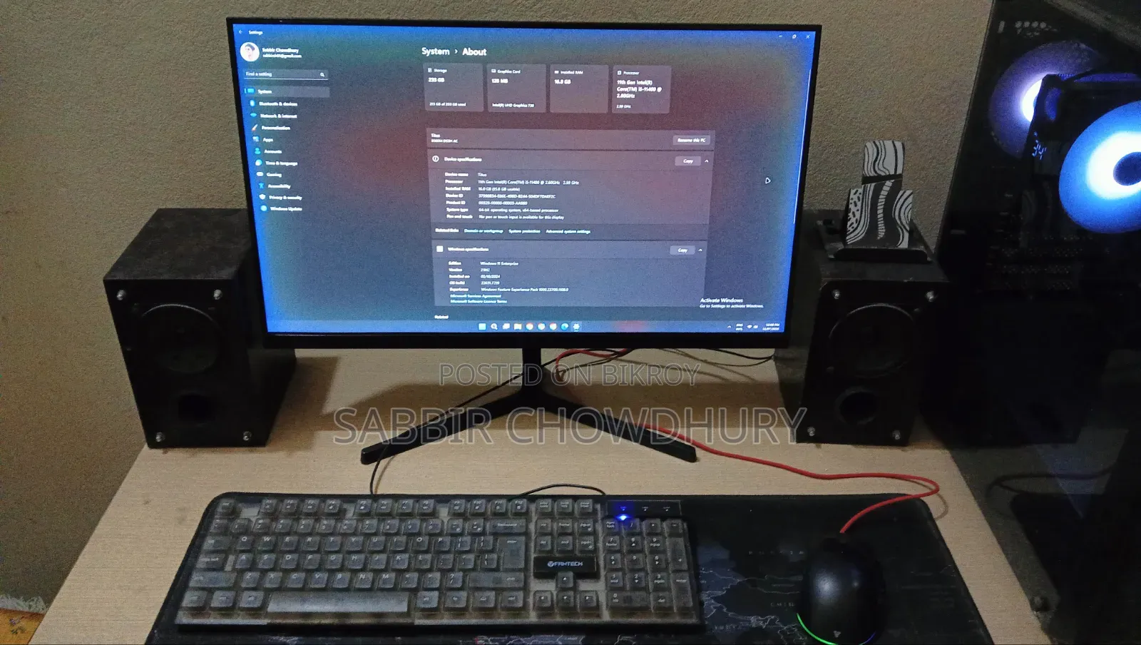 Desktop Computer Gigabyte 16GB Intel Core i5 SSD 256GB