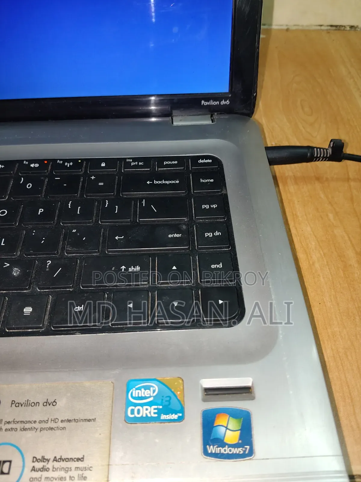 Laptop HP Envy Dv6 4GB Intel Core I3 HDD 256GB