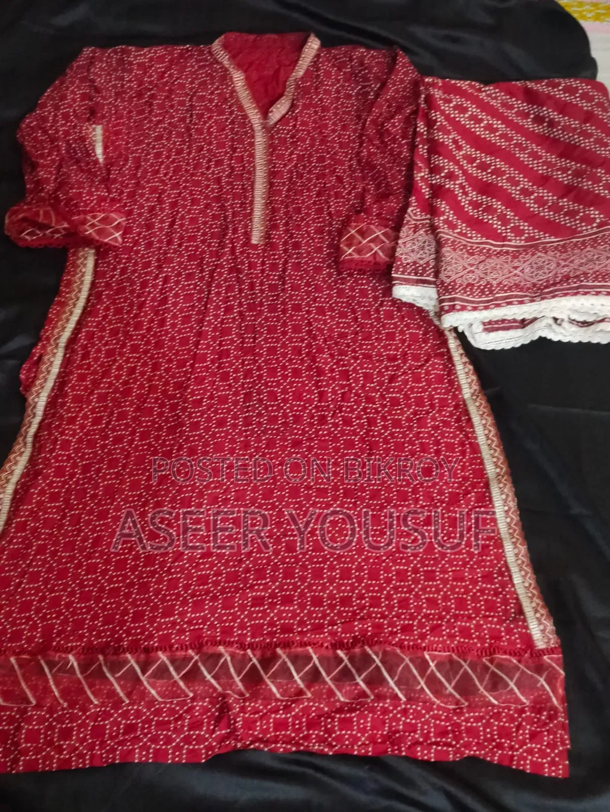 Two Piece Red Kameez for Women