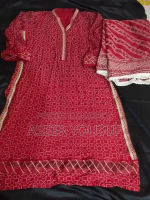 Two Piece Red Kameez for Women