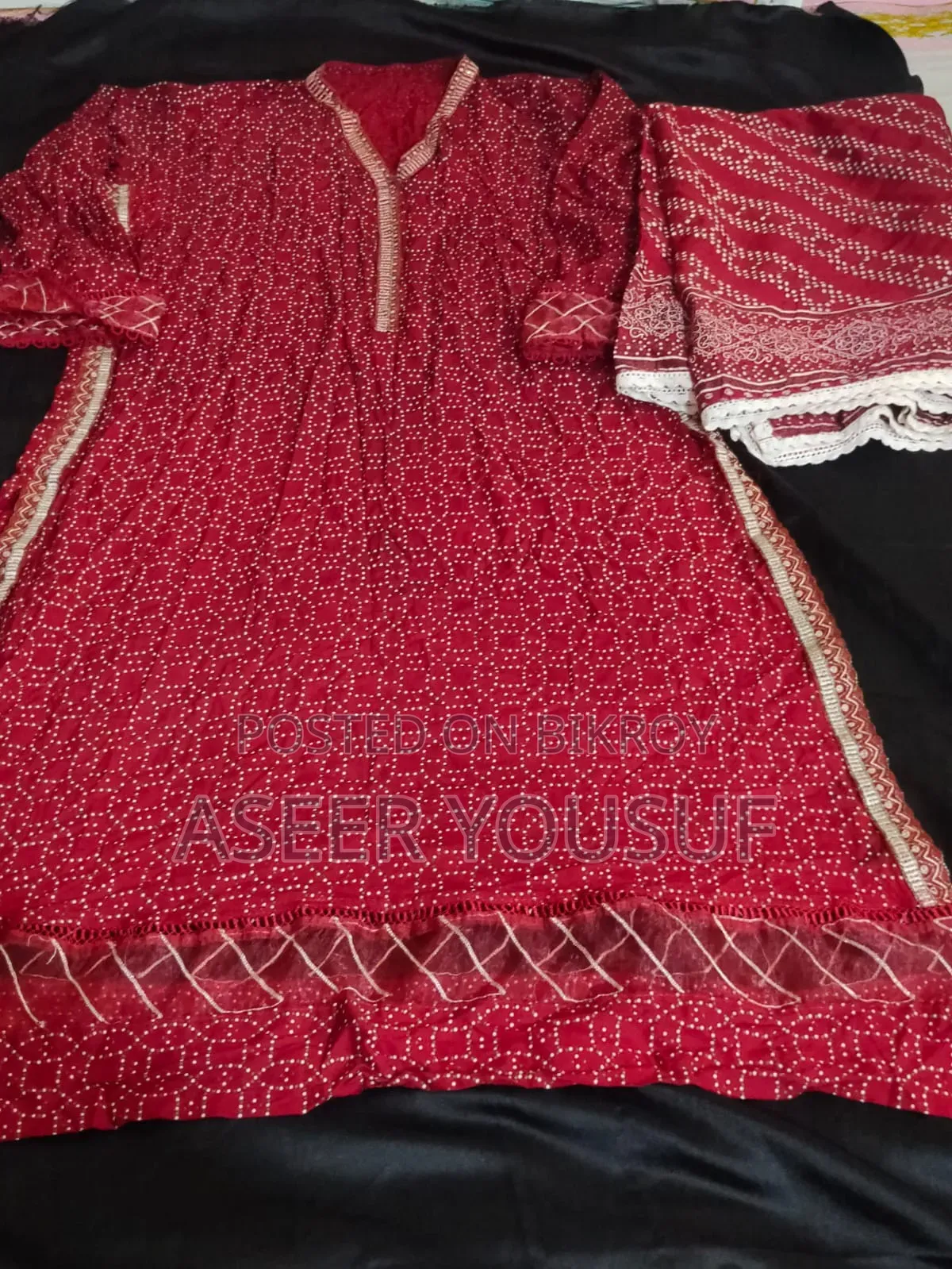 Two Piece Red Kameez for Women