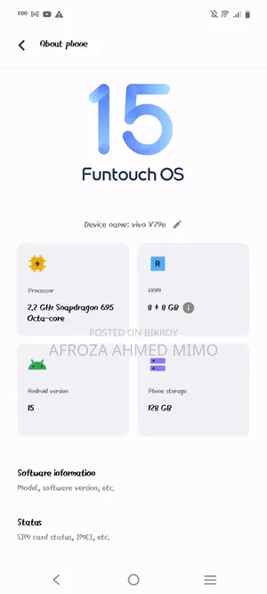 Vivo V29e 5G 256 GB Purple