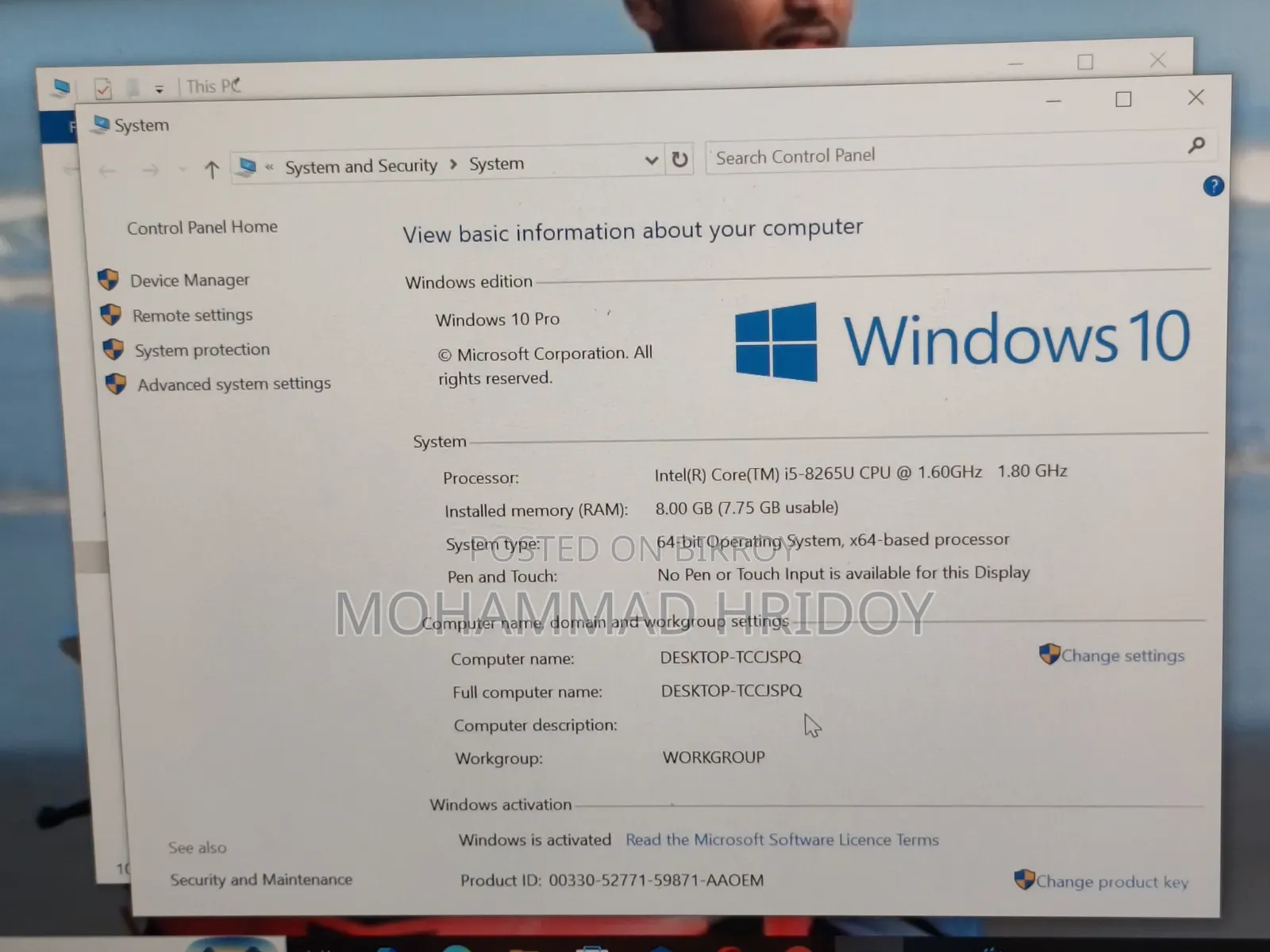 Laptop Lenovo ThinkPad T490s 8GB Intel Celeron HDD+SSD 256GB