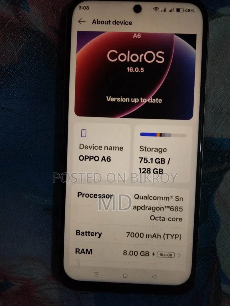 Oppo A6 128 GB Gold