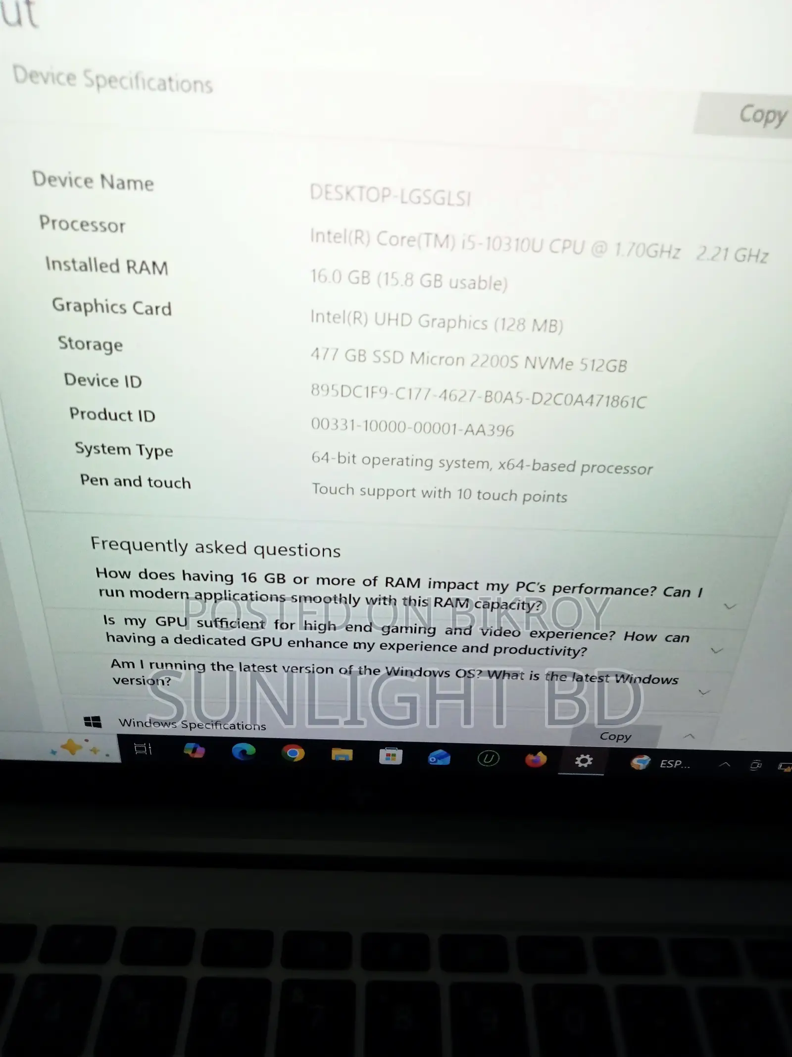 Laptop HP EliteBook 840 G6 16GB Intel Core i5 SSD 512GB